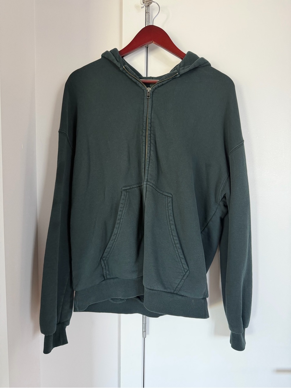 SKIMS Vintage Fleece Cypress Zip-Up Hoodie